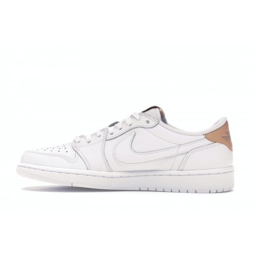 Кроссы Jordan 1 Retro Low OG White Vachetta - мужская сетка размеров