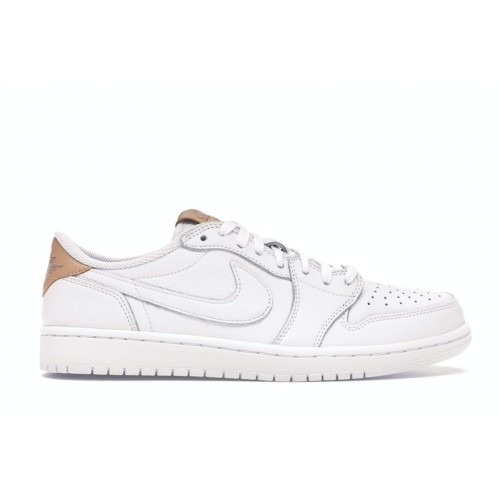 Кроссы Jordan 1 Retro Low OG White Vachetta - мужская сетка размеров