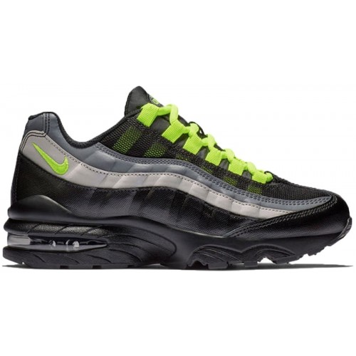 Nike Air Max 95 Black Volt (GS) - подростковая сетка размеров