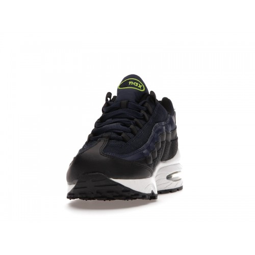 Nike Air Max 95 GS Midnight Navy Lemon Venom - подростковая сетка размеров
