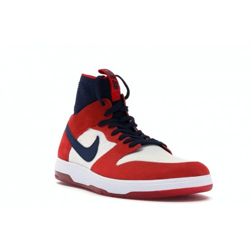 Кроссы Nike SB Dunk High Elite Red Navy White - мужская сетка размеров