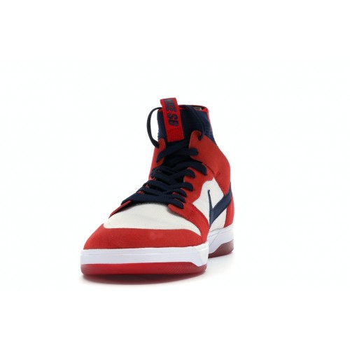 Кроссы Nike SB Dunk High Elite Red Navy White - мужская сетка размеров