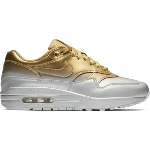 Кроссы Nike Air Max 1 LX Metallic Gold Metallic Platinum (W) - женская сетка размеров