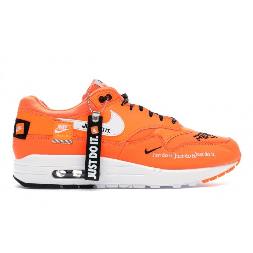 Кроссы Nike Air Max 1 Just Do It Orange (W) - женская сетка размеров