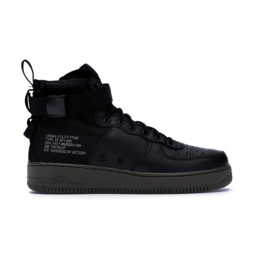 Мужские кроссовки Nike SF Air Force 1 Mid Black Dark Hazel