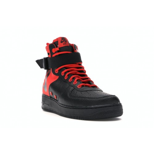 Мужские кроссовки Nike SF Air Force 1 Mid Habanero Red Black