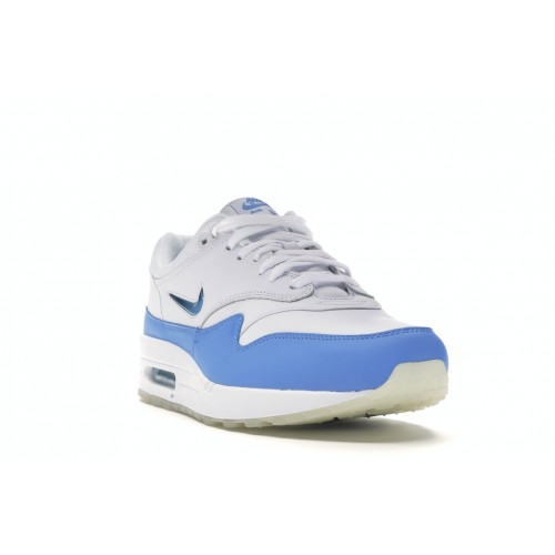 Кроссы Nike Air Max 1 Jewel University Blue - мужская сетка размеров