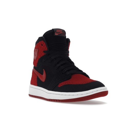 Кроссы Jordan 1 Retro High Flyknit Bred (GS) - подростковая сетка размеров