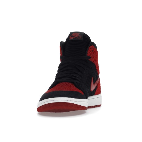 Кроссы Jordan 1 Retro High Flyknit Bred (GS) - подростковая сетка размеров