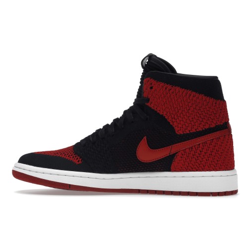 Кроссы Jordan 1 Retro High Flyknit Bred (GS) - подростковая сетка размеров