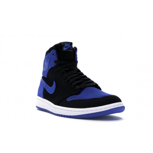 Кроссы Jordan 1 Retro High Flyknit Royal - мужская сетка размеров
