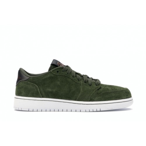 Кроссы Jordan 1 Retro Low NS Legion Green (GS) - подростковая сетка размеров