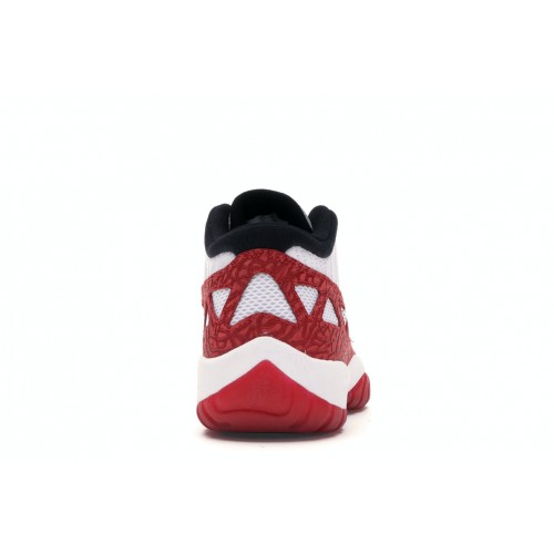 Кроссы Jordan 11 Retro Low IE White Gym Red - мужская сетка размеров