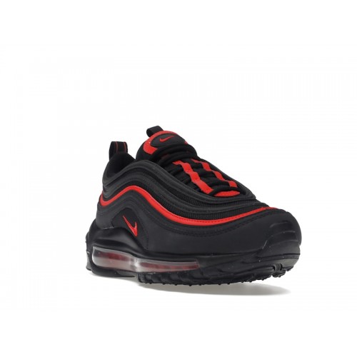 Кроссы Nike Air Max 97 Black Chile Red (GS) - подростковая сетка размеров