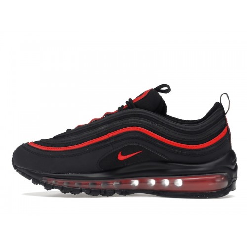 Кроссы Nike Air Max 97 Black Chile Red (GS) - подростковая сетка размеров