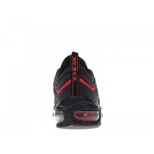 Кроссы Nike Air Max 97 Black Chile Red (GS) - подростковая сетка размеров