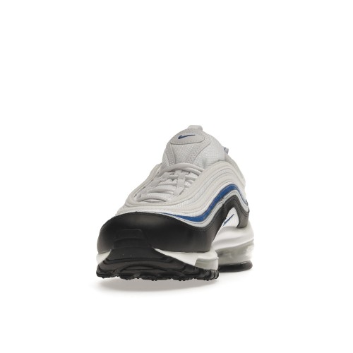 Кроссы Nike Air Max 97 White Black Signal Blue - мужская сетка размеров