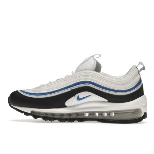 Кроссы Nike Air Max 97 White Black Signal Blue - мужская сетка размеров