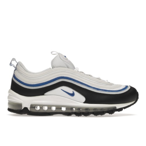 Кроссы Nike Air Max 97 White Black Signal Blue - мужская сетка размеров