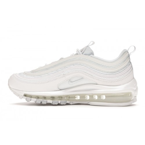 Кроссы Nike Air Max 97 White Pure Platinum (W) - женская сетка размеров