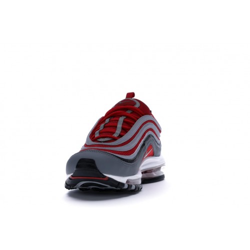 Кроссы Nike Air Max 97 Dark Grey Gym Red - мужская сетка размеров