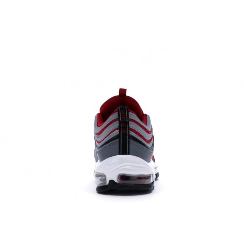 Кроссы Nike Air Max 97 Dark Grey Gym Red - мужская сетка размеров