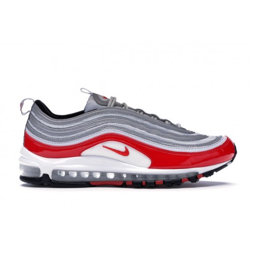 Кроссы Nike Air Max 97 Pure Platinum University Red - мужская сетка размеров