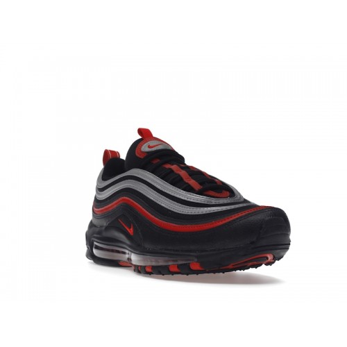 Кроссы Nike Air Max 97 Black Red Silver - мужская сетка размеров