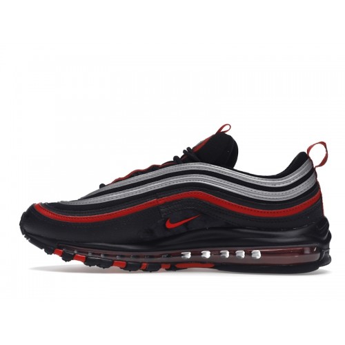 Кроссы Nike Air Max 97 Black Red Silver - мужская сетка размеров