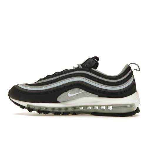 Кроссы Nike Air Max 97 Black Iron Grey Blue Tint - мужская сетка размеров