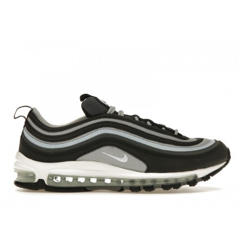 Кроссы Nike Air Max 97 Black Iron Grey Blue Tint - мужская сетка размеров