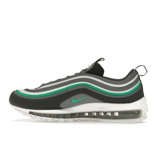 Кроссы Nike Air Max 97 Cool Grey Stadium Green - мужская сетка размеров