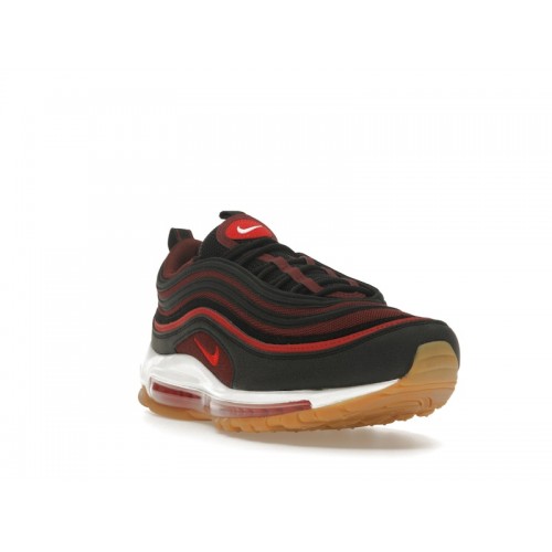 Nike Air Max 97 Black Team Scarlet - мужская сетка размеров