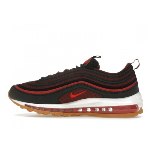 Nike Air Max 97 Black Team Scarlet - мужская сетка размеров