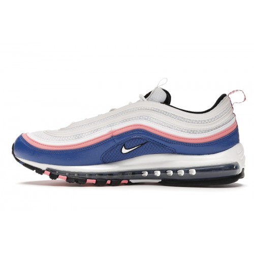 Кроссы Nike Air Max 97 White Game Royal Pink Gaze - мужская сетка размеров