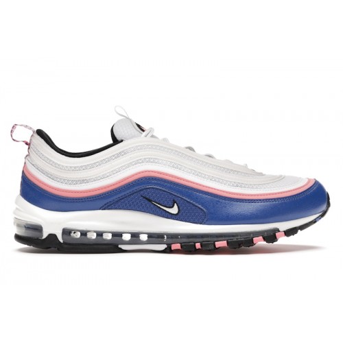 Кроссы Nike Air Max 97 White Game Royal Pink Gaze - мужская сетка размеров