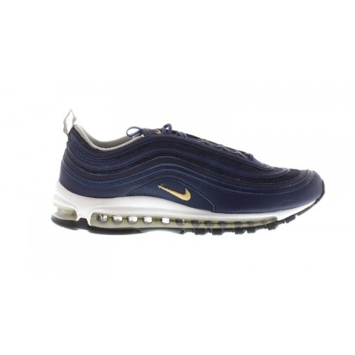 Кроссы Nike Air Max 97 Midnight Navy Metallic Gold - мужская сетка размеров