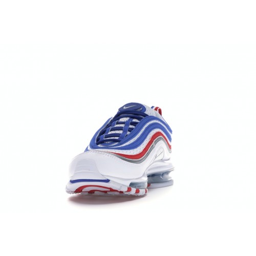 Кроссы Nike Air Max 97 Game Royal Metallic Silver University Red - мужская сетка размеров