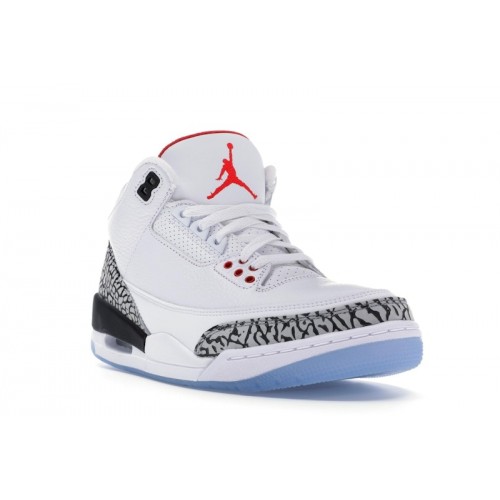 Кроссы Jordan 3 Retro Free Throw Line White Cement - мужская сетка размеров