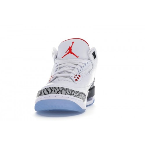 Кроссы Jordan 3 Retro Free Throw Line White Cement - мужская сетка размеров