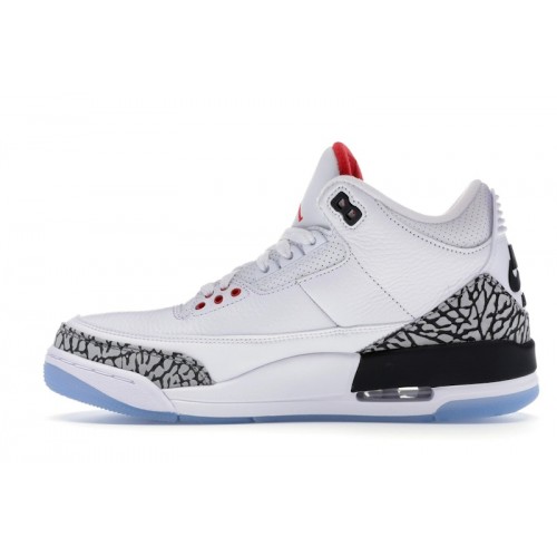 Кроссы Jordan 3 Retro Free Throw Line White Cement - мужская сетка размеров