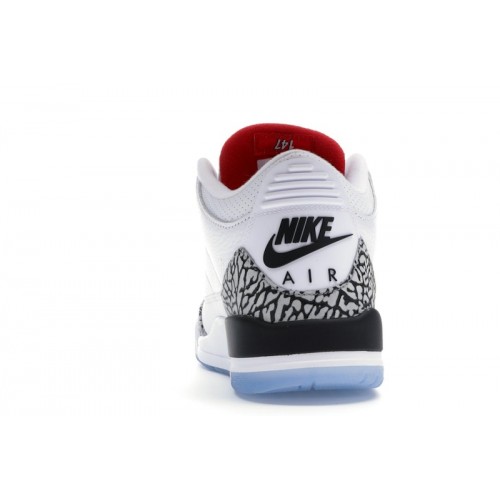 Кроссы Jordan 3 Retro Free Throw Line White Cement - мужская сетка размеров