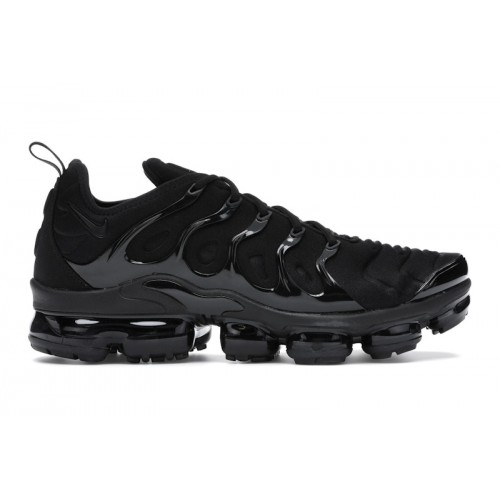 Кроссы Nike Air VaporMax Plus Triple Black - мужская сетка размеров