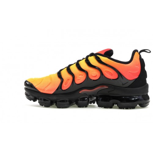 Кроссы Nike Air VaporMax Plus Black Orange Crimson - мужская сетка размеров