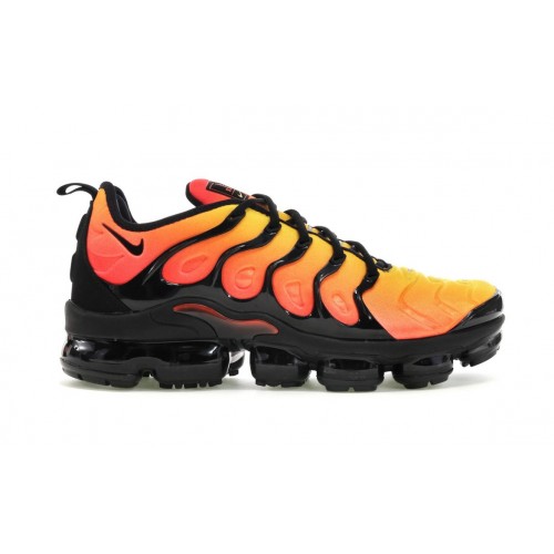 Кроссы Nike Air VaporMax Plus Black Orange Crimson - мужская сетка размеров