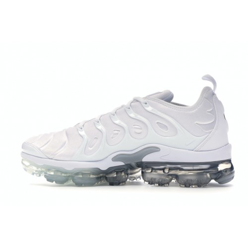 Кроссы Nike Air VaporMax Plus White Pure Platinum - мужская сетка размеров