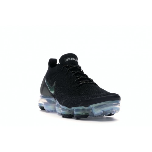 Кроссы Nike Air VaporMax Flyknit 2 Black Metallic Silver Multi-Color - мужская сетка размеров