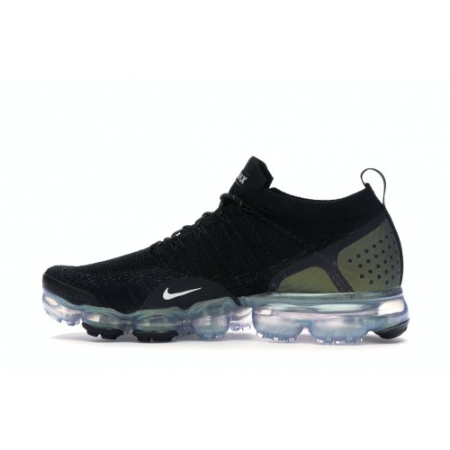 Кроссы Nike Air VaporMax Flyknit 2 Black Metallic Silver Multi-Color - мужская сетка размеров