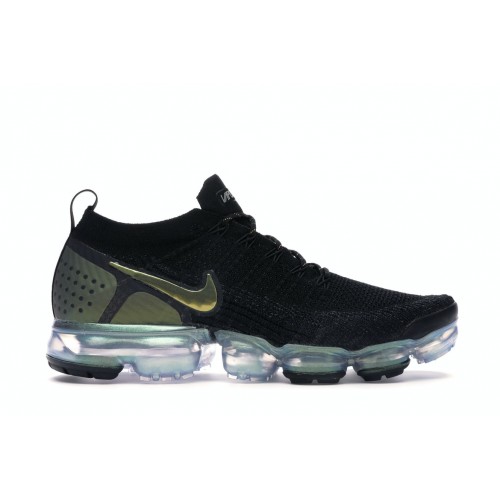 Кроссы Nike Air VaporMax Flyknit 2 Black Metallic Silver Multi-Color - мужская сетка размеров