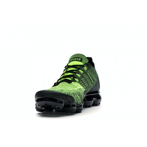 Кроссы Nike Air VaporMax Flyknit 2 Volt Black - мужская сетка размеров